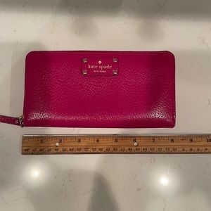 Hot pink kate spade wallet